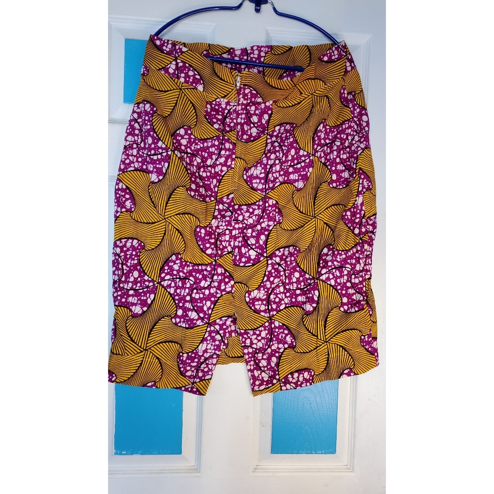 African print skirt